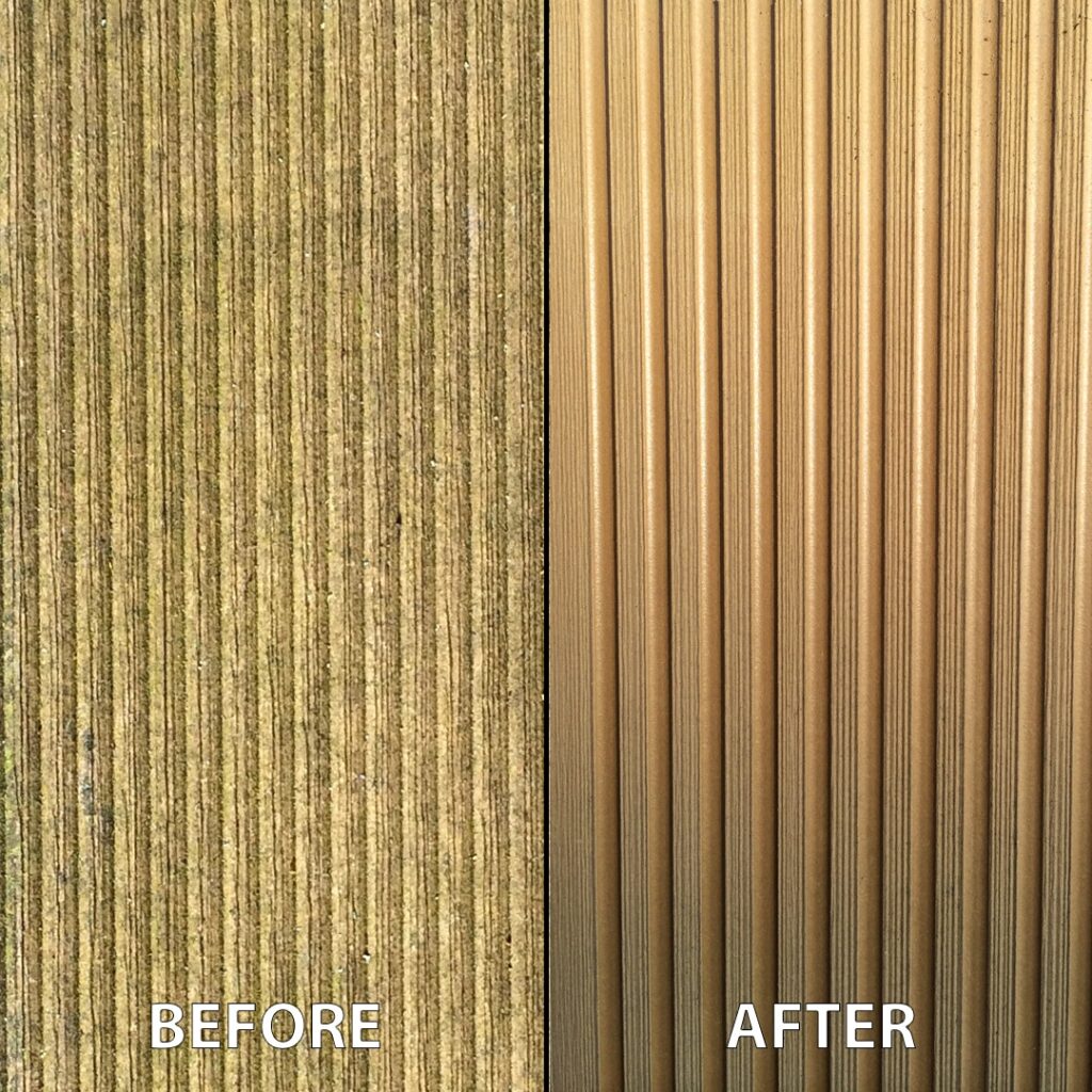 Compo-Clean on brown wood