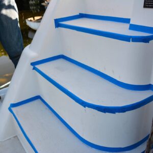 Owagrip in White applied to stairs