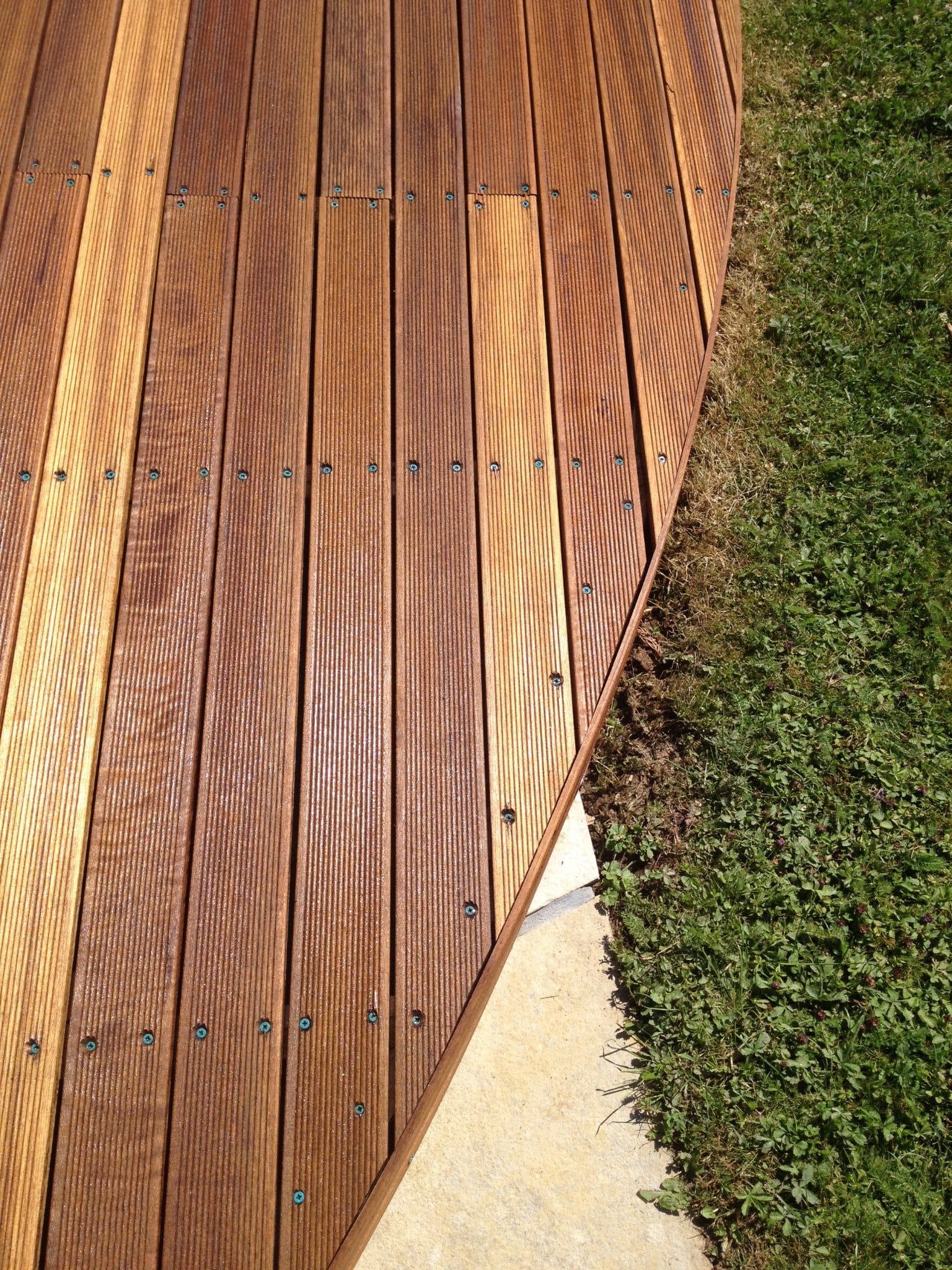 balau decking after