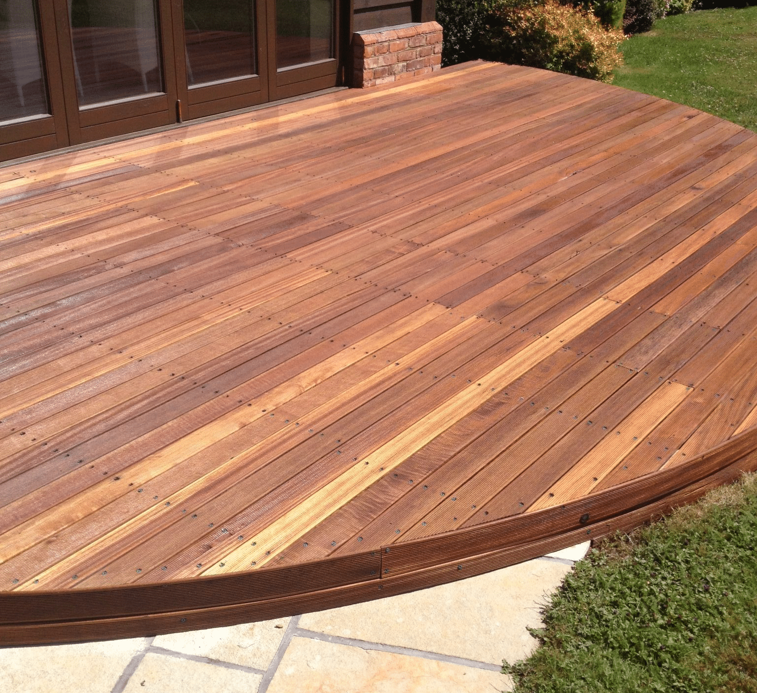 Textrol applied to garden deck by R&A Pressure Washing Ltd.