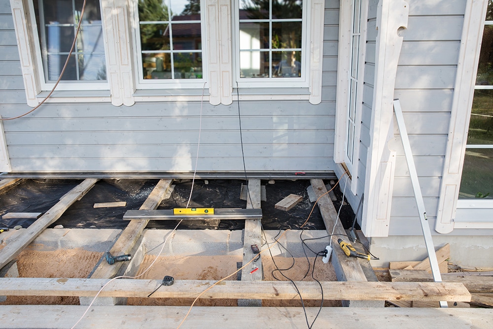 garden deck flashing