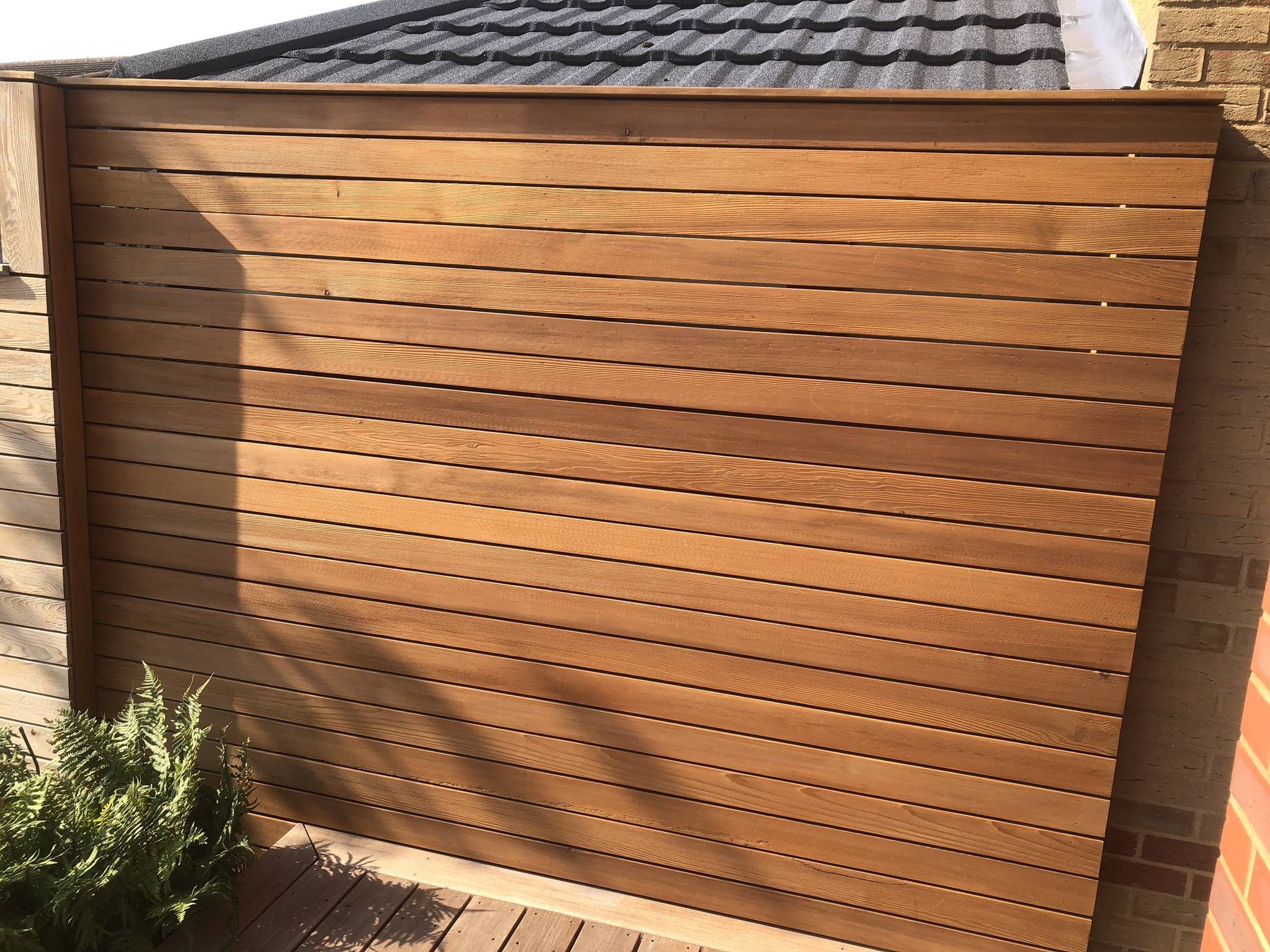 cedar fencing after Net-Trol & Aquadecks Honey 2 - by Roger
